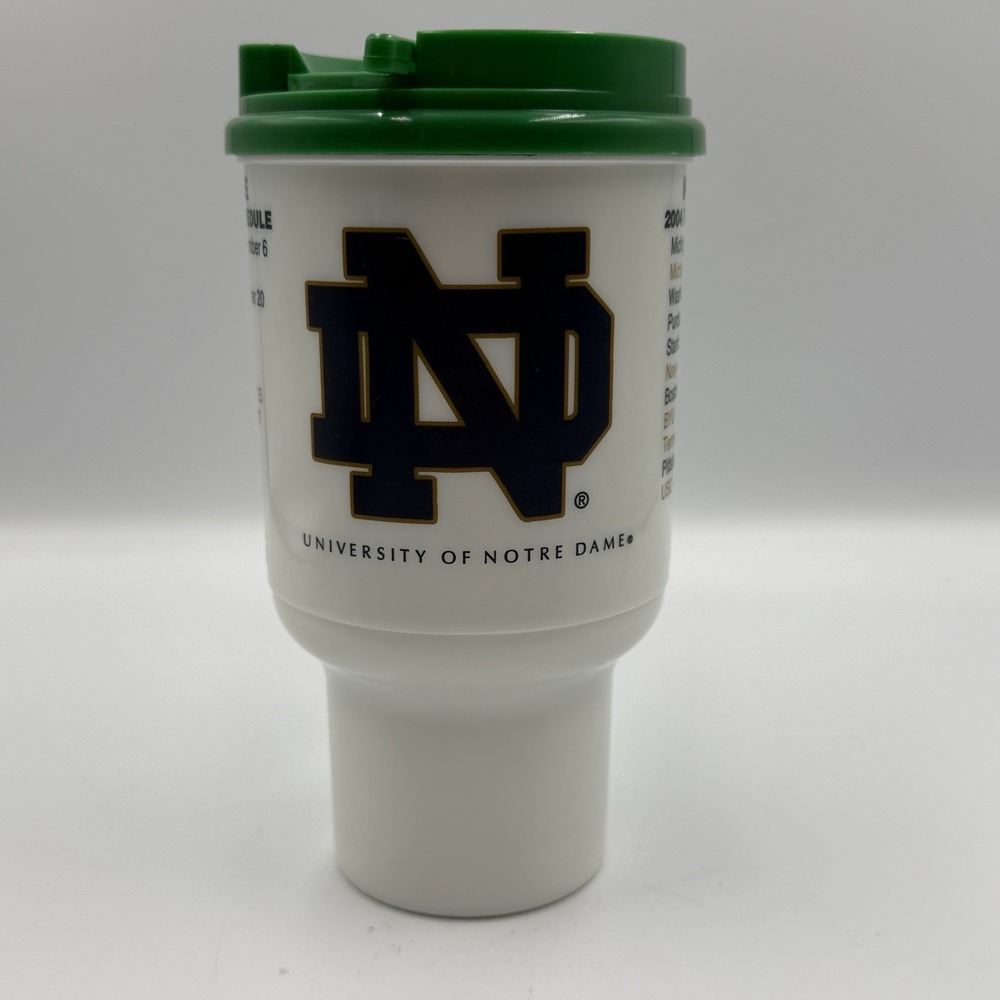 Vintage 2003 Notre Dame Fighting Irish‎ Football Schedule Travel Mug Cup Wilton